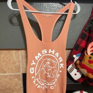Gymshark stringer tank top men salmon pink no tag fits like small